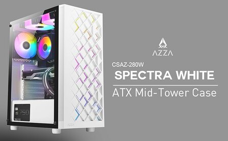 Azza spectra Game PC Intel i5 14500 (5,0Ghz) 16GB DDR4 2TB SSD Nvidia RTX3050-6GB (WiFi,Bluetooth) + 24 maanden garantie