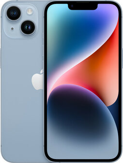 nieuwstaat Apple iPhone 14 blauw 128GB + 12 maanden garantie