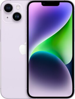 (als) Nieuw Apple iPhone 14 (model 2022) paars 128GB + 24 maanden garantie