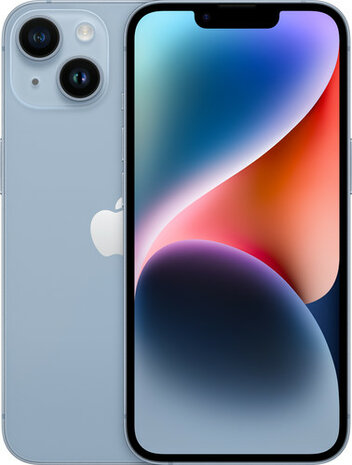 nieuwstaat Apple iPhone 14 blauw 128GB + 12 maanden garantie