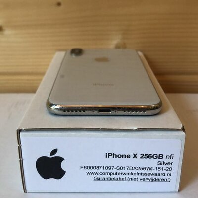 Apple iPhone 10 (X) 256GB zilver simlockvrij garantie