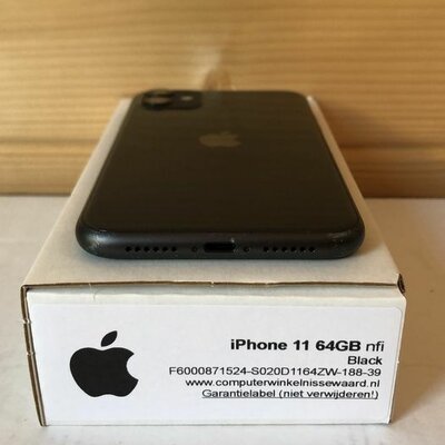 Apple iPhone 11 64GB zwart + garantie