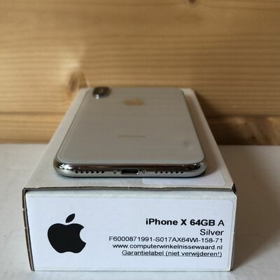 Apple iPhone X 10 64GB zilver + garantie