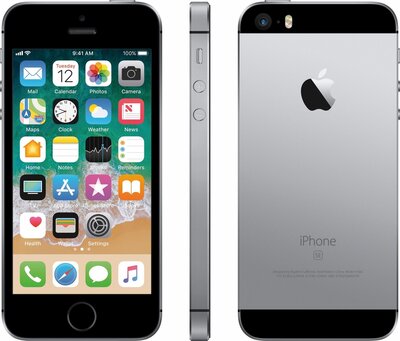 nieuwstaat Apple iPhone SE 32GB simlockvrij zwart + nieuwe accu 100% + 12 maanden garantie