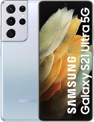 Nieuwstaat Samsung Galaxy S21 Ultra 128GB zilver (model 2021) + 12 maanden GARANTIE