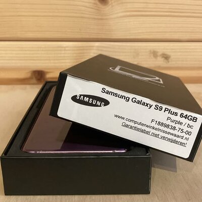 Samsung Galaxy S9 Plus (model 2018) 64GB paars (Nieuwstaat + 12 maanden garantie) op=op